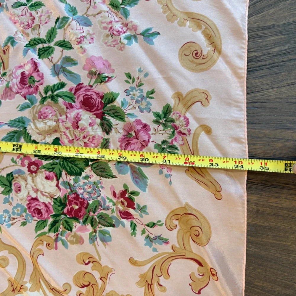 Vintage Echo “Club 7” Floral Scarf 34” x 34”